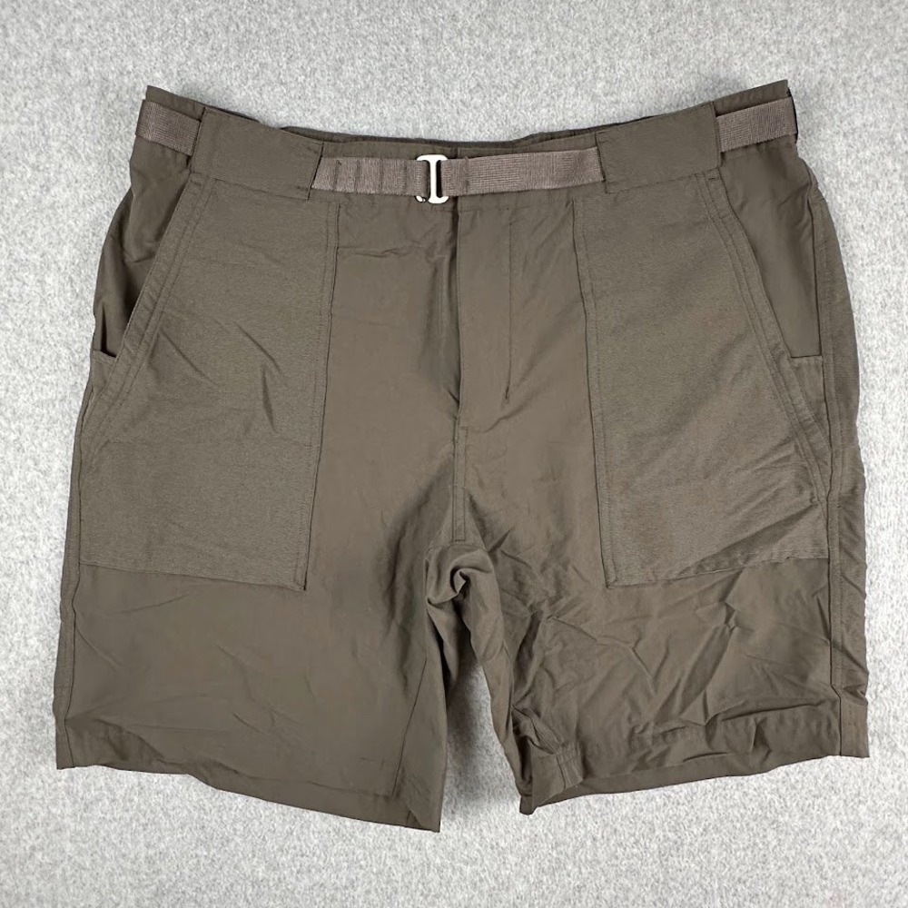 REI Co-op Savanna Trails Men's Brown Hiking Shorts Size 40 Integrated Belt Cargo